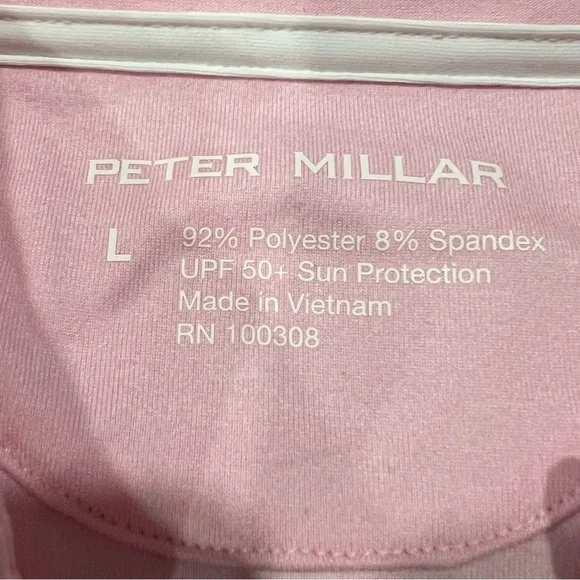 Peter Millar Women's Mélange Raglan-Sleeve Perth Layer in Palmer Pink, Large - Picture 6 of 10